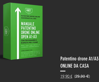 Patentino drone A1/A3 ONLINE DA CASA