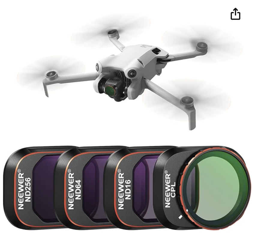 Neewer Set di filtri ND e CPL compatibili con DJI Mini 4 Pro, confezione da 4 filtri